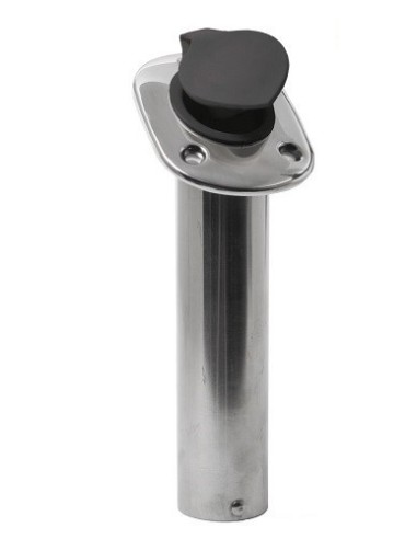 Stainless steel recessed rod holder