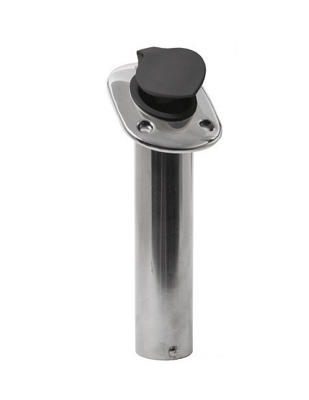 Stainless steel recessed rod holder
