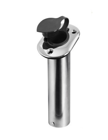 Stainless steel recessed rod holder