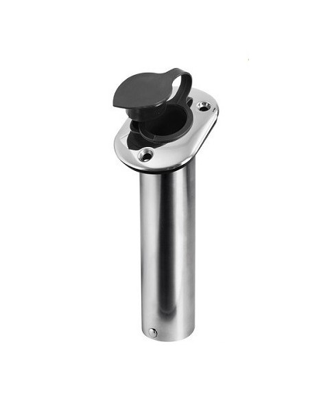 Stainless steel recessed rod holder