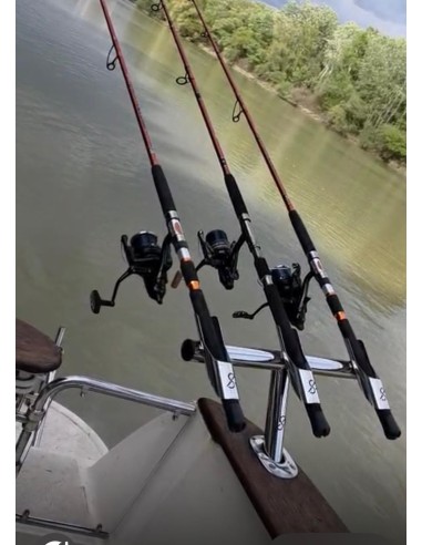 Stainless steel recessed rod holder