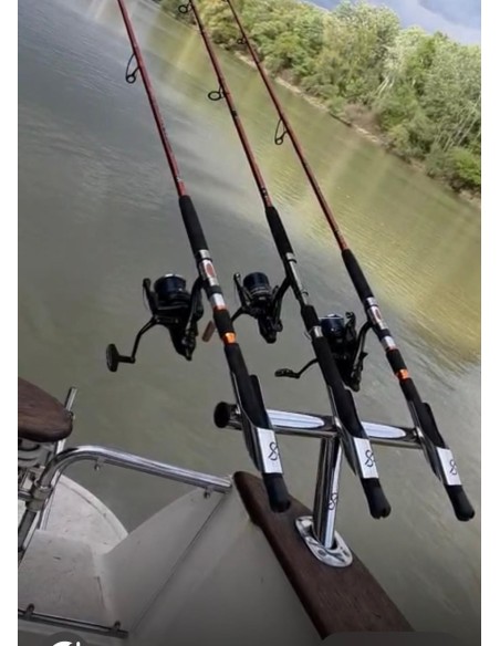 Stainless steel recessed rod holder